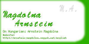 magdolna arnstein business card